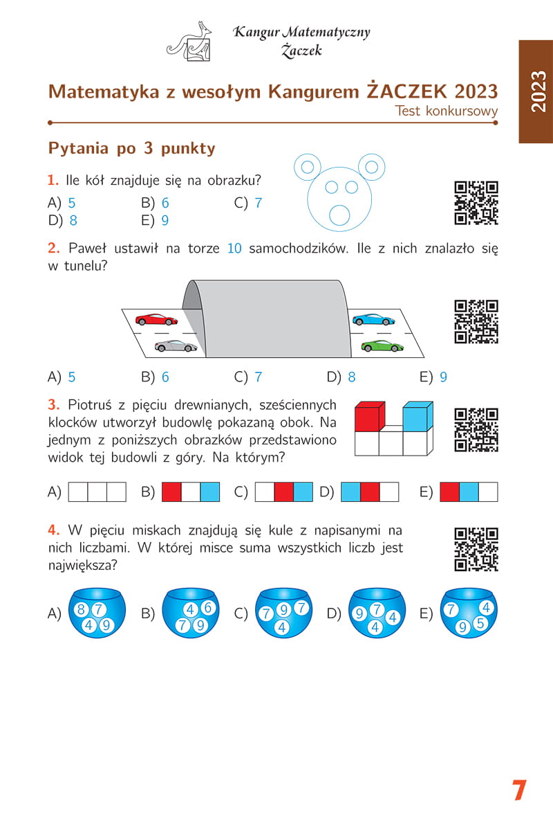 Matematyka z wesołym Kangurem * ŻACZEK 2023 - Wydawnictwo Aksjomat Toruń